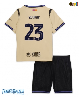 Barcelona Jules Kounde #23 Echipament de Fotbal Replică 2025-26 Copii Deplasare (+ Șorturi)